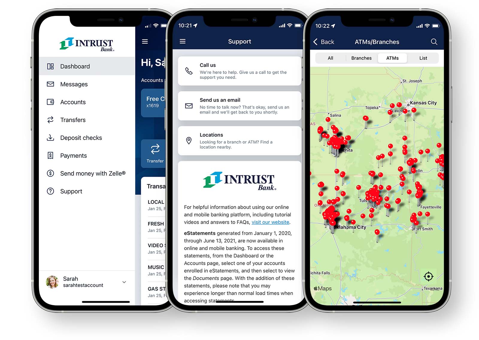 Webster International mobile app locations map on iPhone